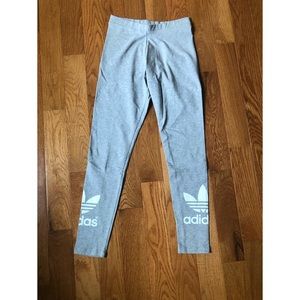 Adidas women’s heather gray leggings with logo